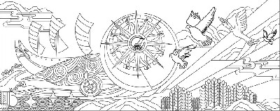 中醫(yī)文化浮雕雕塑原創(chuàng)手繪設(shè)計(jì)稿