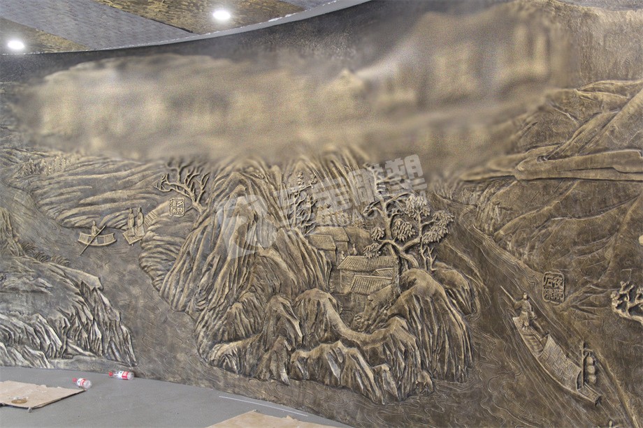 博物館展廳展陳玻璃鋼仿紫銅浮雕玻璃鋼仿鑄銅雕塑圓雕設(shè)計定制